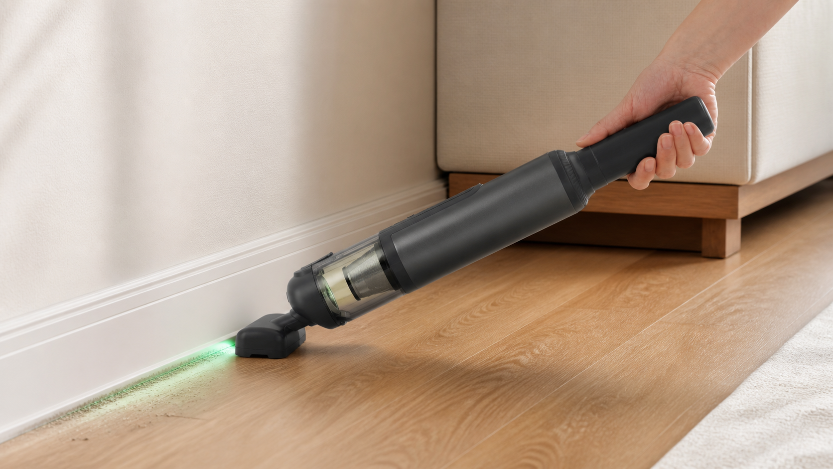 The best handheld cordless hoover with dust revealing light to clean floor dusty completely.
