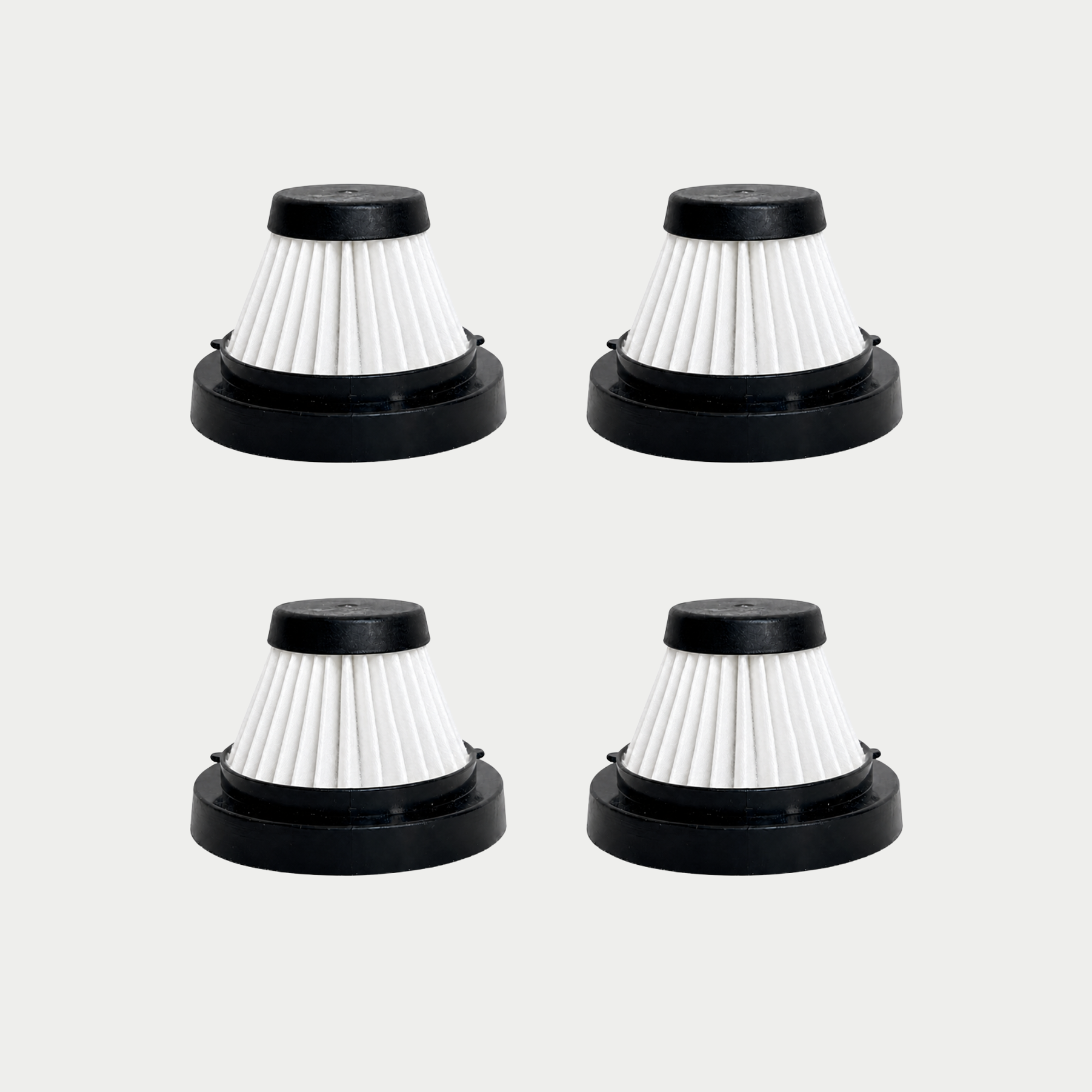 Convenient 4-pack bundle of replacement filters for the Guu Vision 2.0 handheld vacuum, providing long-lasting hygienic cleaning and great value for customers.
