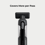 Guu Vision 2.0 equipped with a wide nozzle attachment to cover more surface area per pass for efficient cleaning.